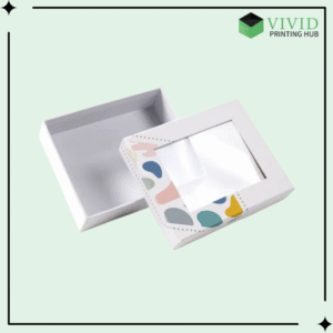 Cyan Remedy Box with Partial Lid and Window - Vivid Printing Hub