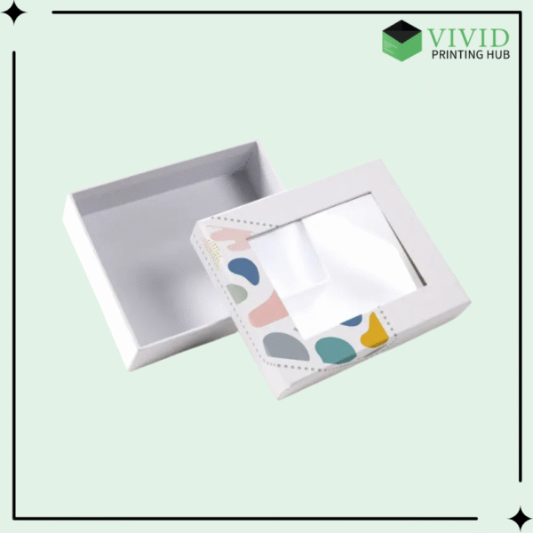 Cyan Remedy Box with Partial Lid and Window - Vivid Printing Hub