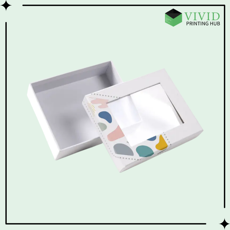 Cyan Remedy Box with Partial Lid and Window - Vivid Printing Hub