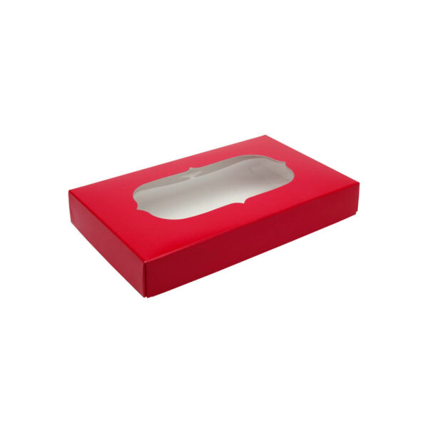 Red Two-Piece Spa Box with Ribbon and Window - Image 3