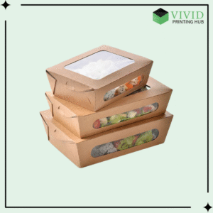 Salad Packaging Boxes with Window - Vivid Printing Hub