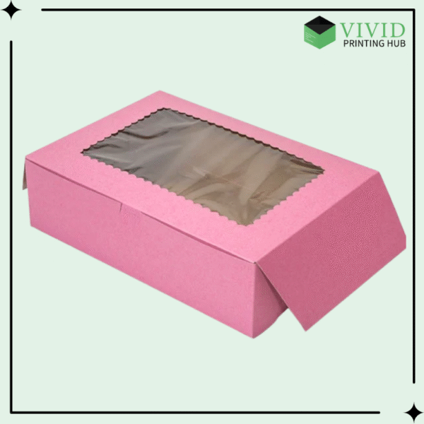 Standard Pink Cake & Pastry Boxes - Vivid Printing Hub