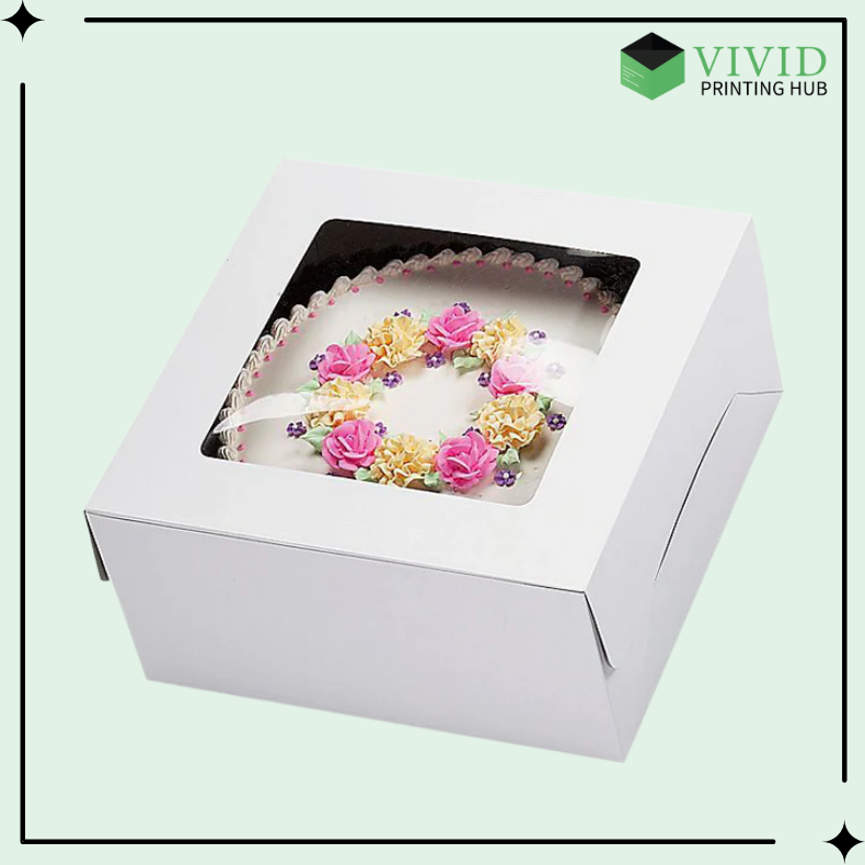 White Cake & Bakery Boxes - Vivid Printing Hub